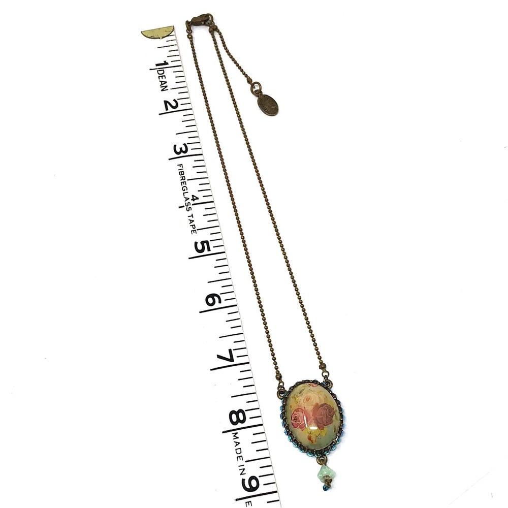 Michal Negrin Victorian-inspired floral and Swarovski crystal pendant necklace - Picture 11 of 11